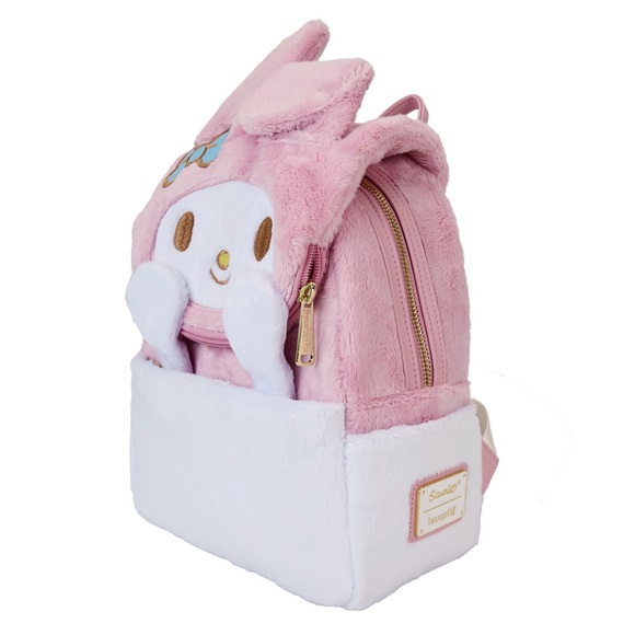 Loungefly- Sanrio My Melody Plush Set of Mini Backpack and Bifold Wallet - Picture 6 of 16